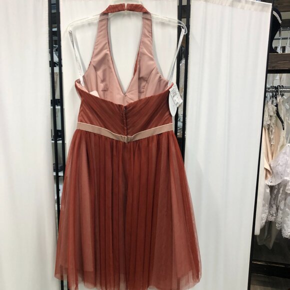 Size 6 Knee-Length Bridesmaid Burnt Orange Persismmon Rust Cayenne Vintage - Picture 9 of 9